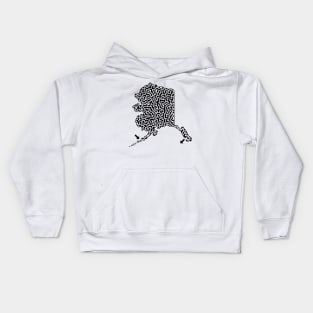 State of Alaska Maze Kids Hoodie